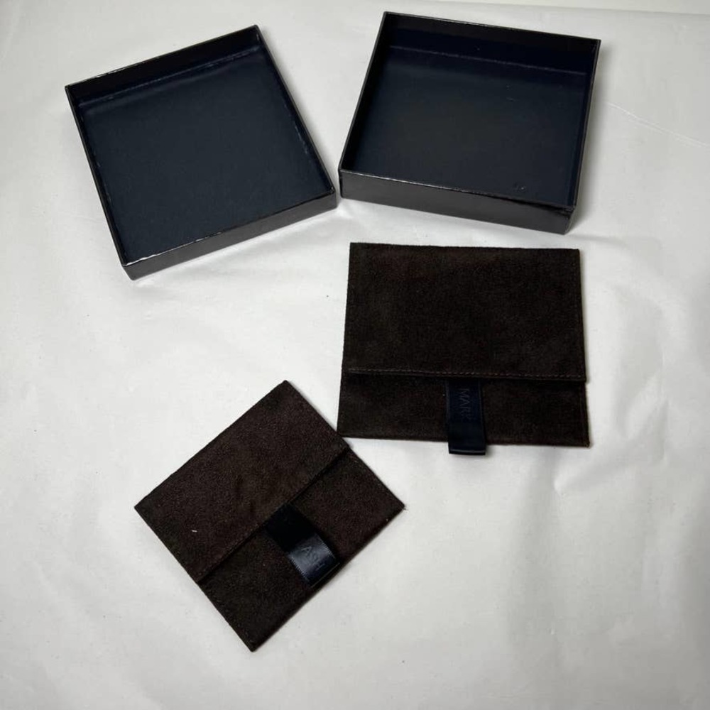 Mark Lash | Premium Brown Soft-Touch Gift Pouches with boxes- Set of 2